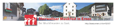 Die Stadtmusik Basel am Oberwalliser Musikfest in Ernen
